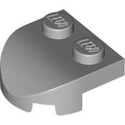 LEGO part 7037 Brick Curved 2 x 2 with Curved Front, 2 Studs in Medium Stone Grey/ Light Bluish Gray