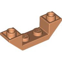 LEGO part 32802 Slope Inverted 45° 4 x 1 Double with 1 x 2 Recessed in Nougat