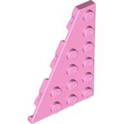 LEGO part 48208 Wedge Plate 6 x 4 Left in Light Purple/ Bright Pink