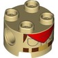 Brick Round 2 x 2, Pin Holes with Scouting Uniform, Reddish Brown Belt, Red Handkerchief print