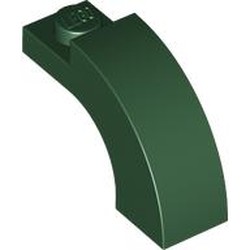 LEGO part 5843 Brick Arch 1 x 3 x 1 2/3 Curved Top in Earth Green/ Dark Green