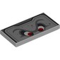 Tile 2 x 4 with Thwomp Face, Top Half, Red Eyes print