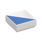 Tile 1 x 1 with Blue Triangle print