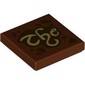 Tile 2 x 2 with Tan 'The' print