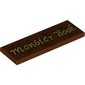Tile 2 x 6 with Tan 'Monster Book' print