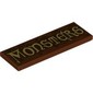 Tile 2 x 6 with Tan 'Monsters' print