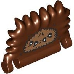 LEGO part 68505pr0002 Book Cover, Fangs On Edge with Medium nougat Fur, White Fangs print in Reddish Brown