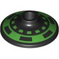 Dish 2 x 2 Inverted [Radar] with Bright Green Circle, Rectangles print