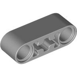 LEGO part 7229 Technic Beam 1 x 3 Thick with Center Axle Hole in Medium Stone Grey/ Light Bluish Gray