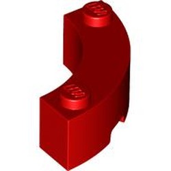 LEGO part 5152 Brick Round Corner 3 x 3 Macaroni with 2 Studs in Bright Red/ Red