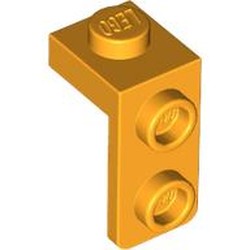 LEGO part 79389 Bracket 1 x 1 - 1 x 2 in Flame Yellowish Orange/ Bright Light Orange