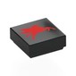 Tile 1 x 1 with Red Flying Pegasus, Going Left print