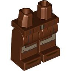 LEGO part 970c19pr0008 Hips and Reddish Brown Legs with print in Reddish Brown