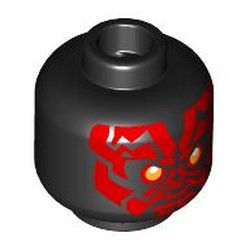 LEGO part 28621pr9677 Minifig Head with print in Black