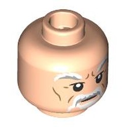 LEGO part 28621pr9621 Minifig Head with print in Light Nougat