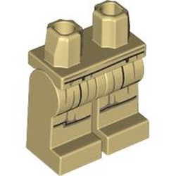 LEGO part 970c26pr0011 Hips and Tan Legs with Black Robe End Lines print in Brick Yellow/ Tan