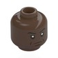 Minifig Head Black Eybebrows, Frown