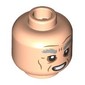 Minifig Head Sim Aloo, Light Nougat Eyebrows, Nougat Wrinkles, Grumpy / Open Mouth Smile