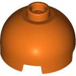 LEGO part 3262 Brick Round 2 x 2 Dome Top, Vented Stud in Reddish Orange