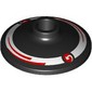 Dish 2 x 2 Inverted [Radar] with White Circle, Arrow, Red Strips, Dots print