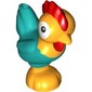 Animal, Chicken Leaning with Dark Turquoise Tail and Red Comb Print (Moana Heihei)
