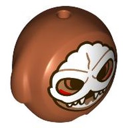 LEGO part 6330pr0011 Pillow Plush Toy, Kakamora with White Skull Mask print in Dark Orange