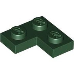 LEGO part 2420 Plate 2 x 2 Corner in Earth Green/ Dark Green