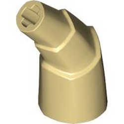 LEGO part 2142 Animal Body Part, Horn Stacked 45 deg. with Axle Connectors in Brick Yellow/ Tan