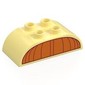 Duplo Brick 2 x 4 Curved Top with Orange Pumpkin Top print