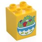 Duplo Brick 2 x 2 x 2 with Salad Bowl print