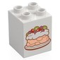 Duplo Brick 2 x 2 x 2 with Pavlova print