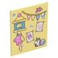 Glass for Frame 1 x 6 x 6 with White 3-Pane Window / Map, Streamers, Unicorns, Paintings print