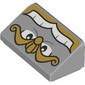 Slope 30° 1 x 2 x 2/3 with Eyes, White Teeth, Yellow Decorations print (Chef Bouche)