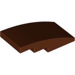 LEGO part 93606 Slope Curved 4 x 2 No Studs in Reddish Brown