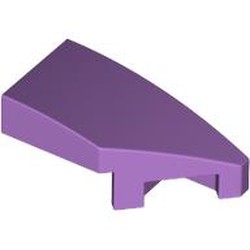LEGO part 29119 Slope Curved 2 x 1 with Stud Notch Right in Medium Lavender