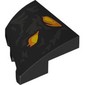 Slope Curved 2 x 2 with Stud Notch Right with Yellow/Orange Eyes, Silver Markings print