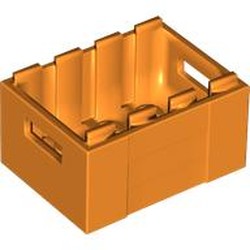 LEGO part 30150 Box / Crate with Handholds 3 x 4 x 1 2/3 in Bright Orange/ Orange