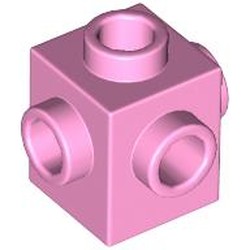 LEGO part 4733 Brick Special 1 x 1 Studs on 4 Sides in Light Purple/ Bright Pink