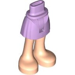 LEGO part 2241c01pr0031 Minidoll Hips and Mid-Length Shorts with print in Lavender