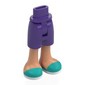 Minidoll Hips and Mid-Length Shorts with Nougat Legs, Dark Turquoise Sandals print