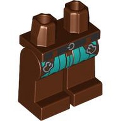 LEGO part 970c19pr0007 Hips and Reddish Brown Legs with print in Reddish Brown