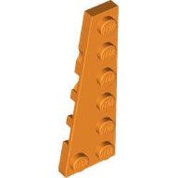 LEGO part 78443 Wedge Plate 6 x 2 Left in Bright Orange/ Orange