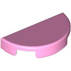 LEGO part 1748 Tile Round 1 x 2 Half Circle in Light Purple/ Bright Pink
