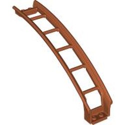 LEGO part 26560 Vehicle Track, Roller Coaster Ramp Large Upper Part, 6 Bricks Elevation in Dark Orange