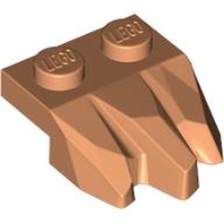 LEGO part 27261 Plate Special 2 x 3 with Rocks in Nougat