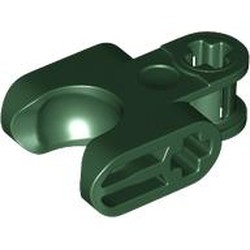 LEGO part 67695 Technic Axle Connector 2 x 3 with Ball Socket, Closed Sides in Earth Green/ Dark Green
