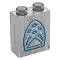 Duplo Brick 1 x 2 x 2 with Sand Blue Crystal Window print
