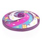 Dish 4 x 4 Inverted with Bright Light Yellow Cats, Dark Pink/Medium Blue/White Swirls, Sprinkles print