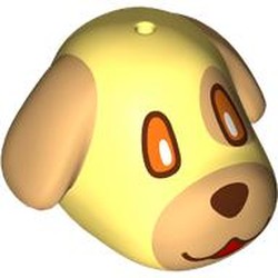 LEGO part 109654pr0001 Minifig Head Special, Goldie in Cool Yellow/ Bright Light Yellow