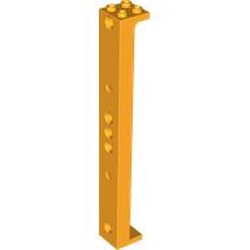 LEGO part 91176 Support 2 x 2 x 13 with 5 Pin Holes in Flame Yellowish Orange/ Bright Light Orange